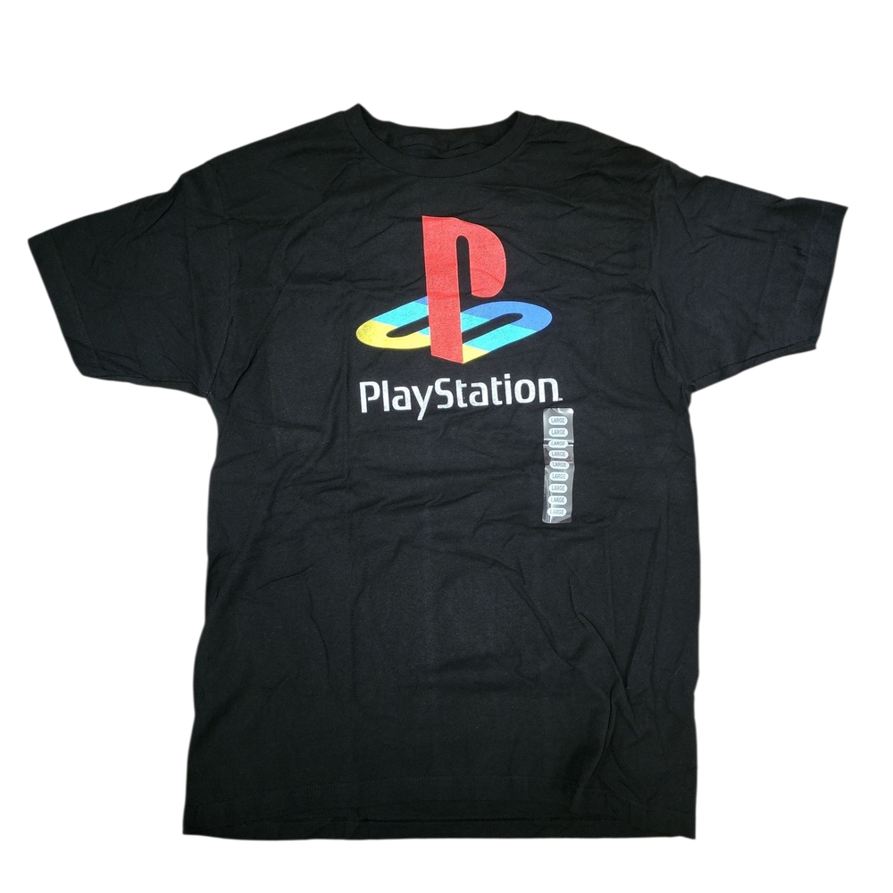Ripple Junction Black PlayStation Logo T-Shirt
